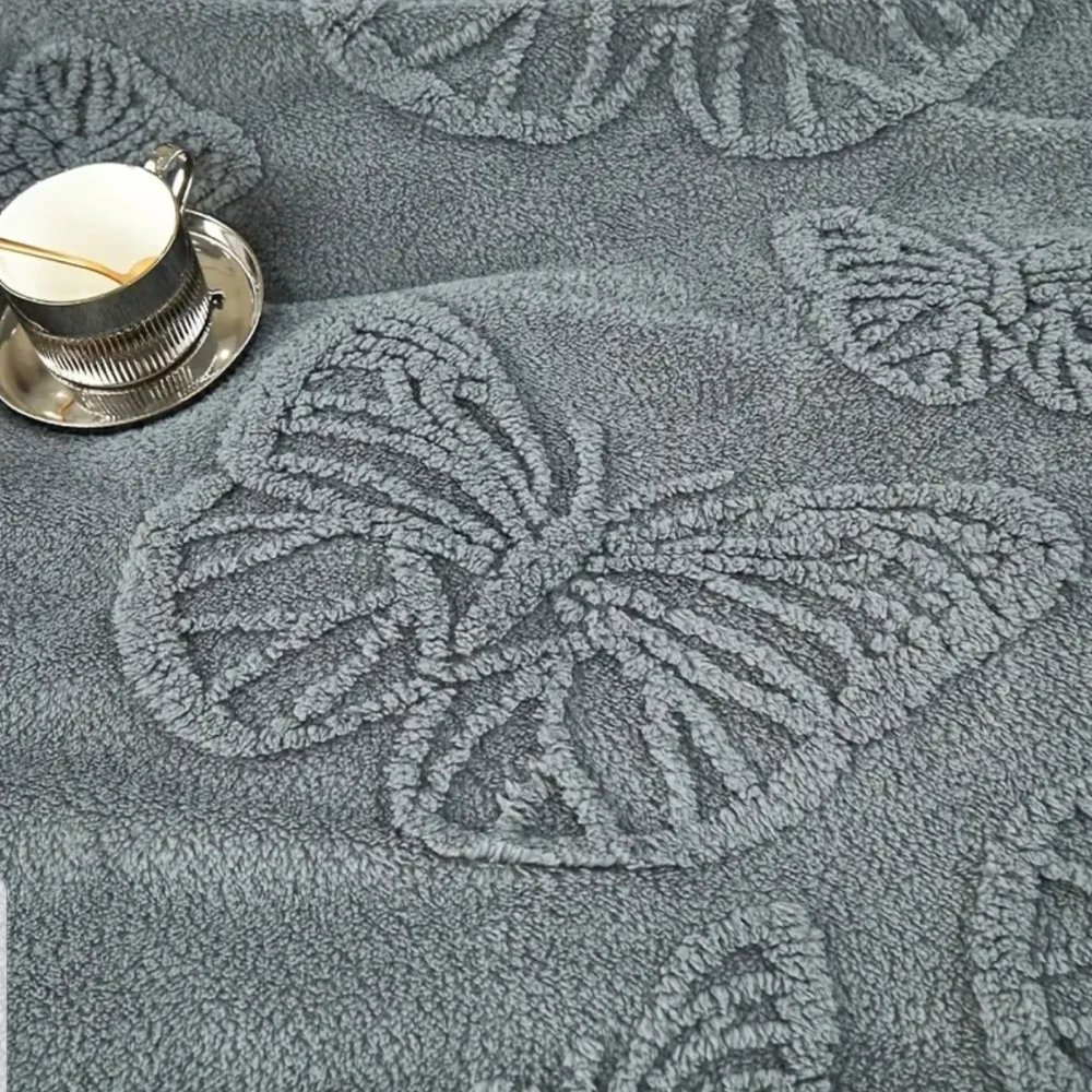 Super Soft Blue Embroidered Butterfly Throw Blanket